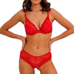 Wacoal Equestrian Red Embrace Lace Plunge Underwire Bra