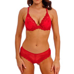 Wacoal Equestrian Red Embrace Lace Plunge Underwire Bra