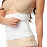 AB02 Isavela 9 inch Abdominal Binder with Split Panels White