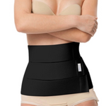 AB02 Isavela 9 inch Abdominal Binder with Split Panels Black