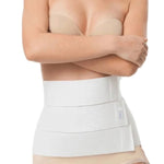 AB02 Isavela 9 inch Abdominal Binder with Split Panels White