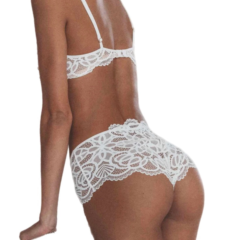 Naran Out All Night White Shorty Brief