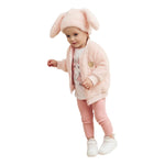 Hux Baby Fairy Bunny Fur Jacket Pink Pearl