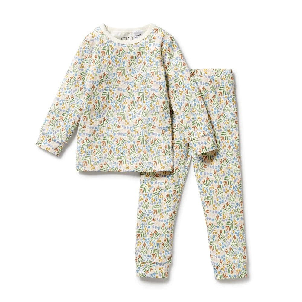 Wilson and Frenchy Tinker Floral Organic Long Sleeved Pyjamas