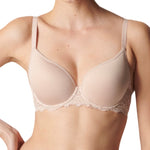 Simone Perele Caresse 3D Plunge Contour Bra Peau Rose