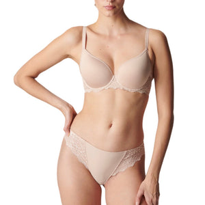 Simone Perele Caresse 3D Plunge Contour Bra Peau Rose