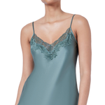 Ginia Silk Lace Cami and Short Set Moss