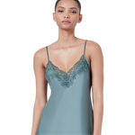 Ginia Silk Lace Chemise Moss