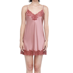 Ginia Silk Lace Chemise Mauve