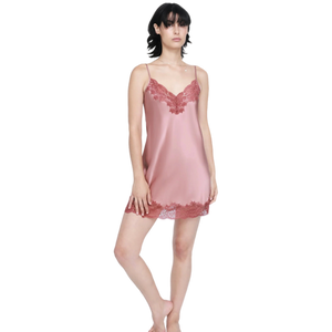 Ginia Silk Lace Chemise Mauve