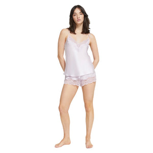 Ginia Silk Lace Cami and Short Set Soft Lilac