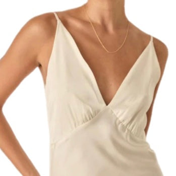 Gingerlilly Freda Ivory Satin Long Chemise