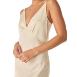 Gingerlilly Freda Ivory Satin Long Chemise