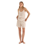 Gingerlilly Sofia White Linen Cami and Short Set