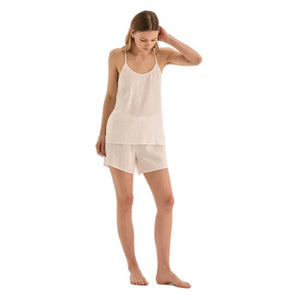 Gingerlilly Sofia White Linen Cami and Short Set