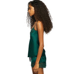 Ginia Silk Camisole and Short Set Emerald