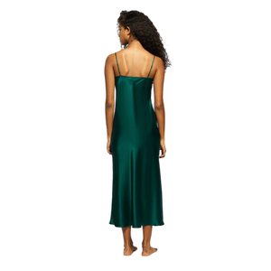 Ginia Silk Slip Emerald