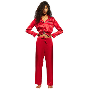 Ginia Fine Finishes Pyjama Set Chilli Red