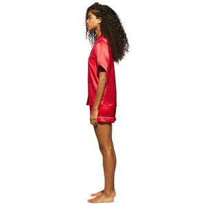 Ginia Fine Finishes Short Pyjama Set Chilli Red