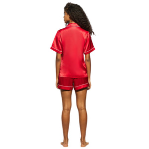 Ginia Fine Finishes Short Pyjama Set Chilli Red