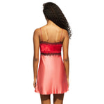 Ginia Billie Chemise Dusty Rose/Chilli Red