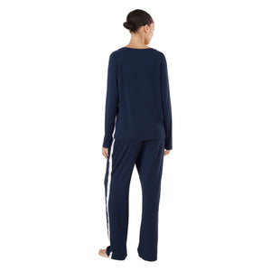 Gingerlilly Anya Bamboo Sporty PJ Set Navy