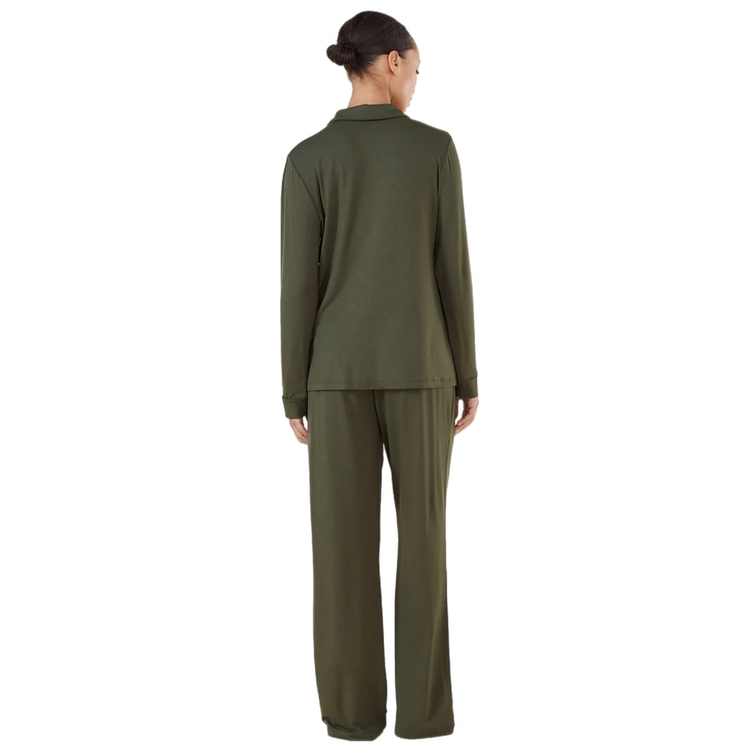 Gingerlilly Tessa Bamboo Long PJ Set Forest Green