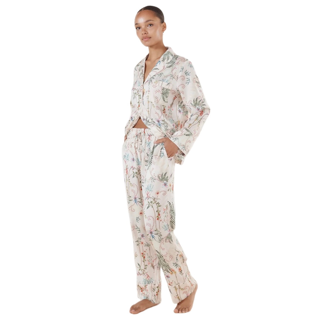 Gingerlilly Maeve Botanical Print Satin PJ set
