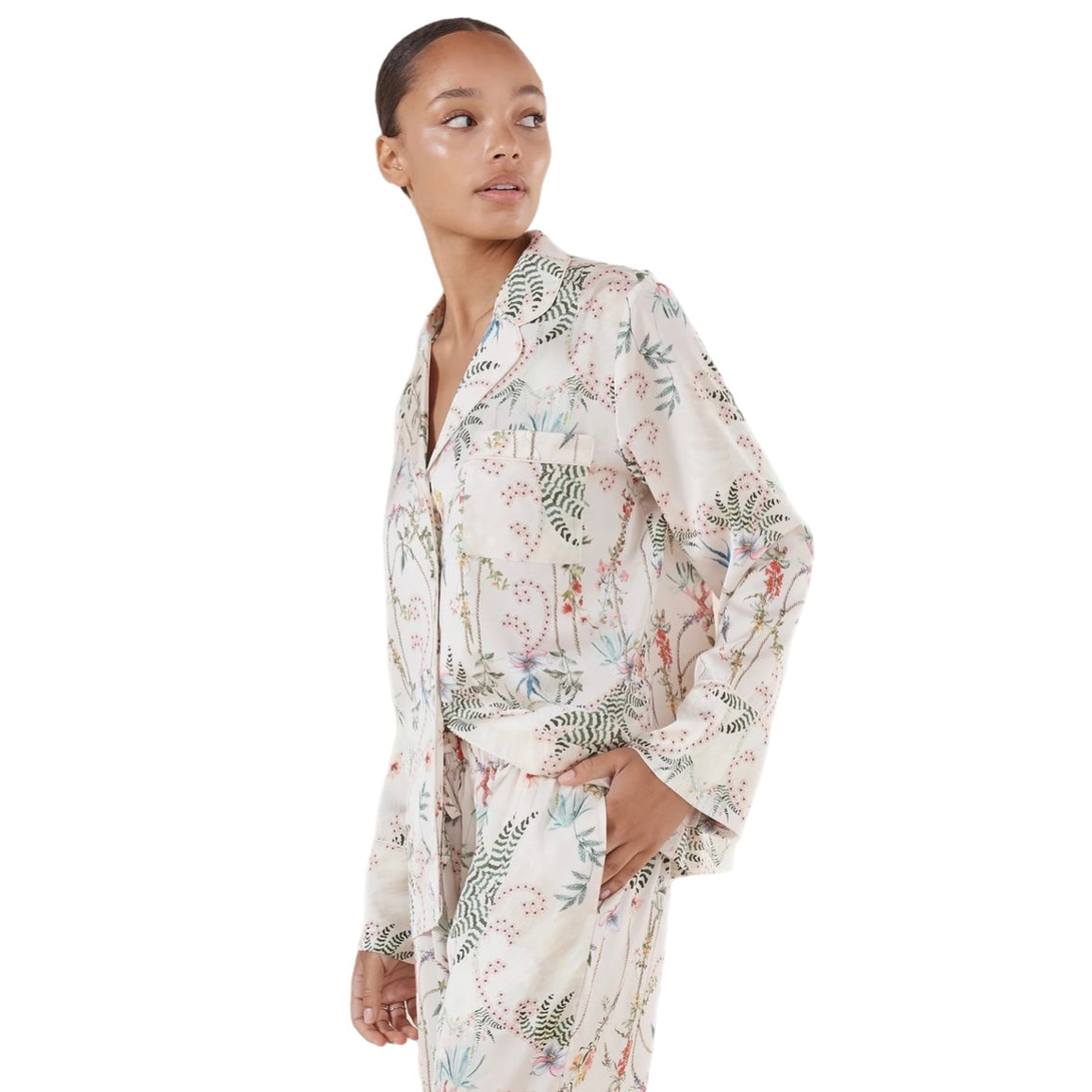 Gingerlilly Maeve Botanical Print Satin PJ set
