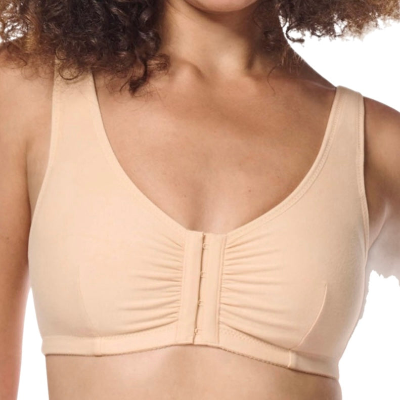 Amoena 44671 Fleur Non-wired Front Closure Bra Nude