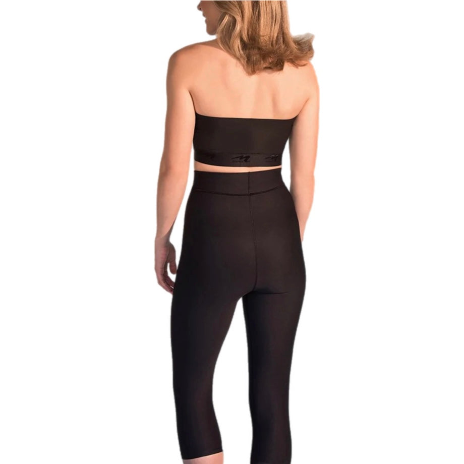 Marena ME-521 High-Waist Capris Black