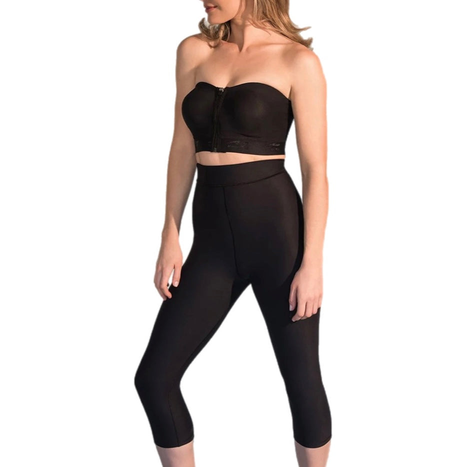 Marena ME-521 High-Waist Capris Black