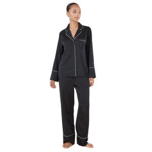 Gingerlilly Adele Black Satin Set