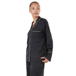 Gingerlilly Adele Black Satin Set