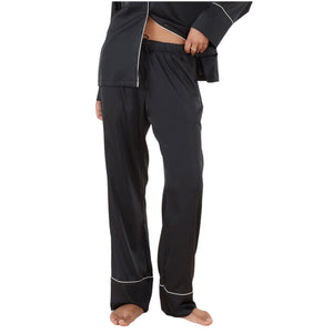 Gingerlilly Adele Black Satin Set