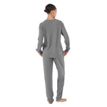 Gingerlilly Lainey Waffle Pyjama Set Charcoal