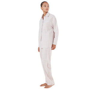 Gingerlilly Lia Natural Gingham Cotton PJ Set