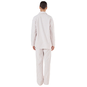 Gingerlilly Lia Natural Gingham Cotton PJ Set