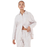 Gingerlilly Lia Natural Gingham Cotton PJ Set