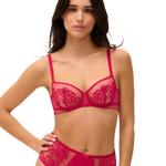Simone Perele Romance Half Cup Bra Cranberry
