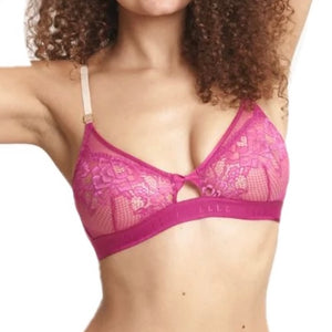 Elle Intimates 24/7 Lace Triangle Bralette Pink