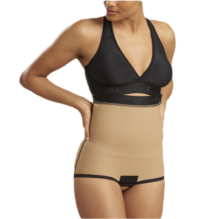 High-Waist With Side Zips Girdle - Bikini Length LGA