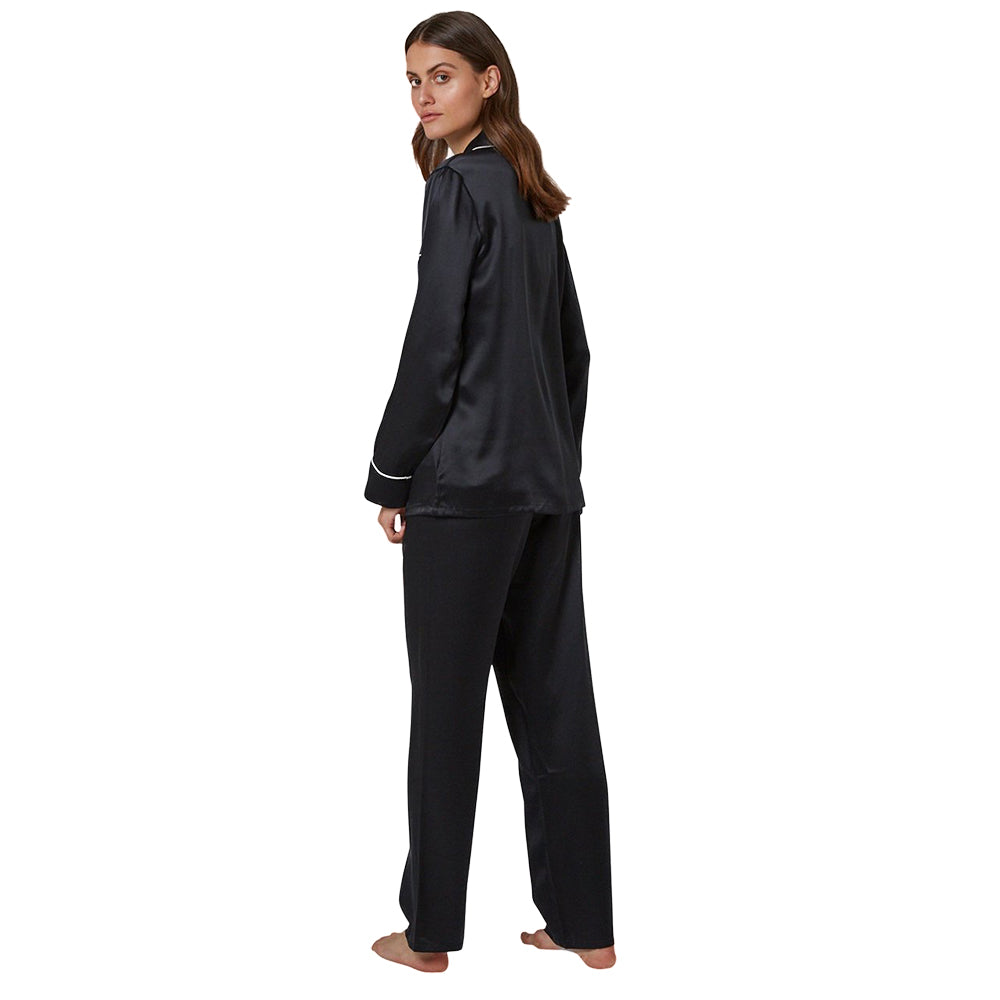Ginia Silk Pyjama With Contrast Piping