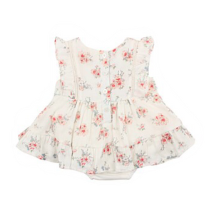 Bebe Lilly Print Over-Romper Dress