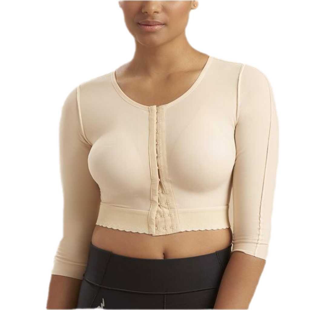 Compression Vest Surgical Bra with Implant Stabilizer and Sleeves