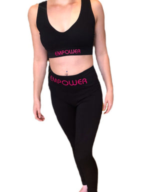 Empower By Dr Anh - Hot Pink Logo Compression Leggings